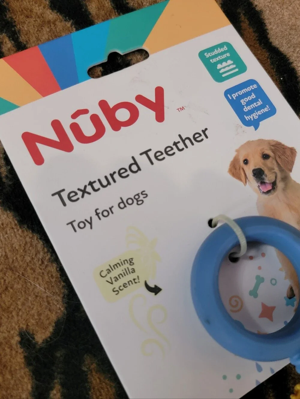 Teether Puppy Dog Dental Nuby Chew Toy Small New Ea.
